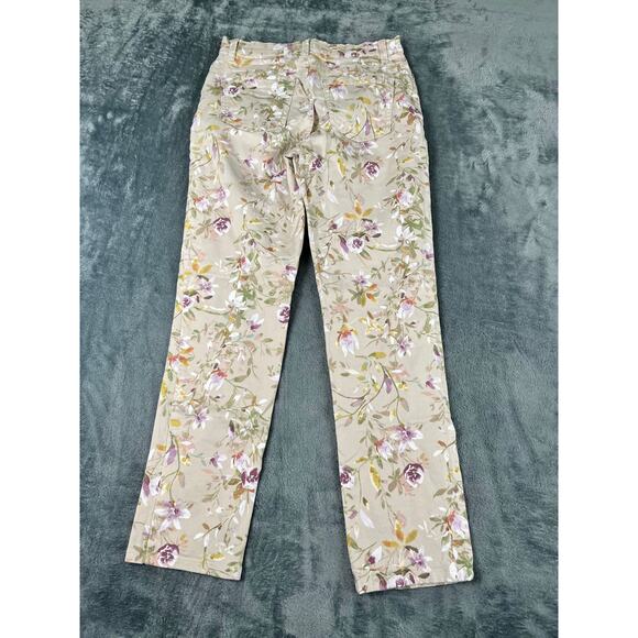 Gloria Vanderbilt Amanda Floral Tapered Jeans Size 8 Excellent Cond - Picture 8 of 9